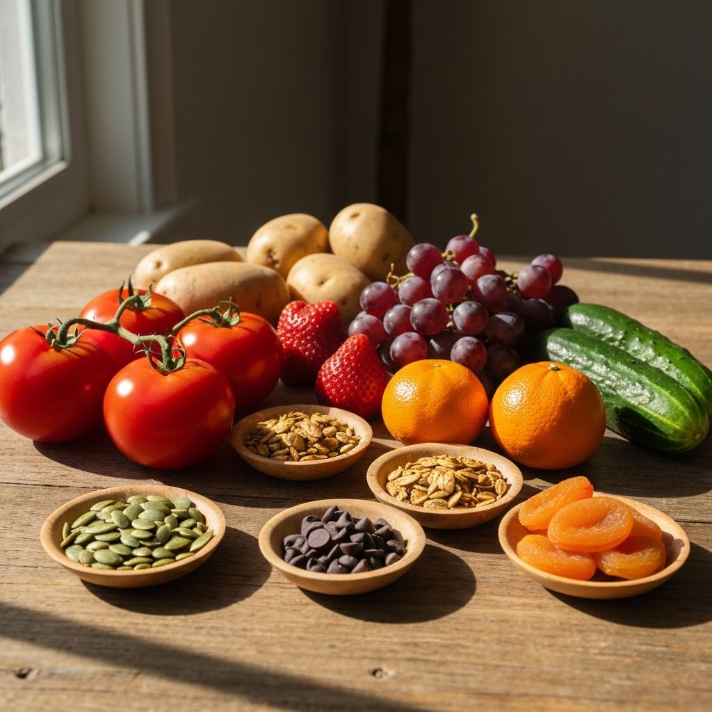 Natural whole foods and vitamins